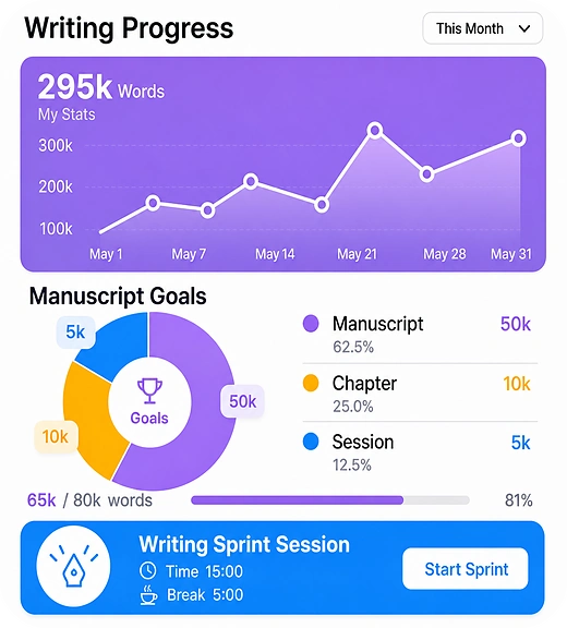 Writing progress analytics